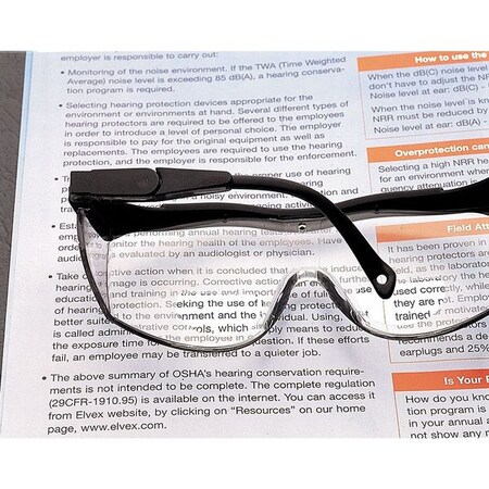Delta Plus Reading Glasses, +2.0, Clear, Polycarbonate RX-100-2.0