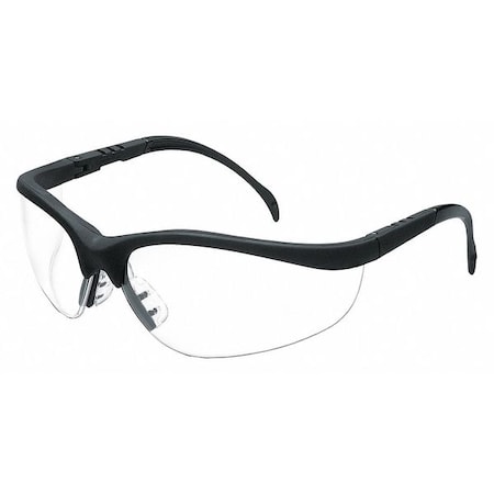 Mcr Safety Klondike (KD1), Safety Glasses, Anti-Fog, Clear Lens, Black Frame, Half Frame KD110AF