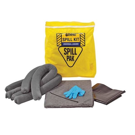 Enpac Spill Kit, 5 gal Volume Absorbed per Kit, 5 gal Capacity, Bag, Yellow, 22 13-SP2O