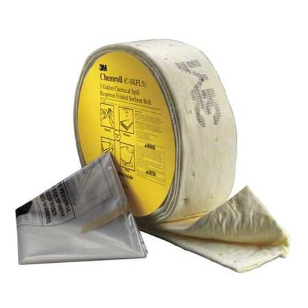 3M Spill Kit, 5 gal Volume Absorbed per Kit, Shrinkwrapped, Yellow, 3 C-SKFL5