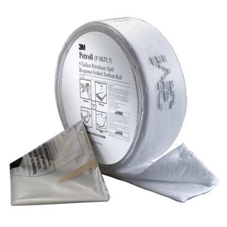 3M Spill Kit, 5 gal Volume Absorbed per Kit, Shrinkwrapped, White, 3 P-SKFL5