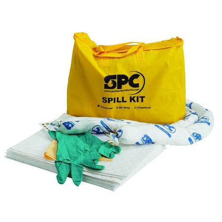 Brady Spill Kit, 5 gal Volume Absorbed per Kit, Bag, Yellow SKO-PP