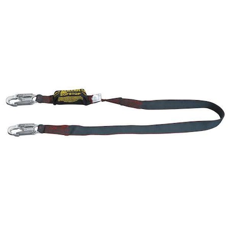 Honeywell Miller Honeywell Miller Arc Flash Rated Shock Absorbing Lanyard, 6 ft. Length, Snap Hook, Steel, 1 Leg(s) 913K-Z7/6FTBK