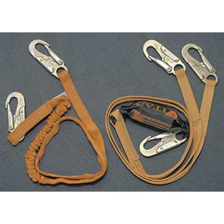 Miller Shock-Absorbing Lanyard, 6 ft., Yellow T6121/6FTAF