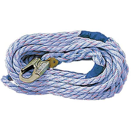 Honeywell Miller Vertical Lifeline, 75 ft., Blue, Gray 300L-Z7/75FTBL