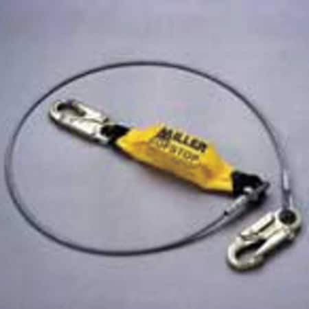 Miller Miller Stretchable Shock Absorbing Lanyard, 6 ft. Length, 1 Leg(s), 310 lb. Weight Capacity 907LS-Z7/6FTYL