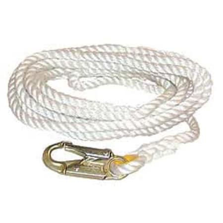 Miller Positioning Lanyard, 50 ft Length, Web Loop, Nylon, 1 Leg(s), 310 lb. Weight Capacity 198RLS-2-Z7/50FTWH