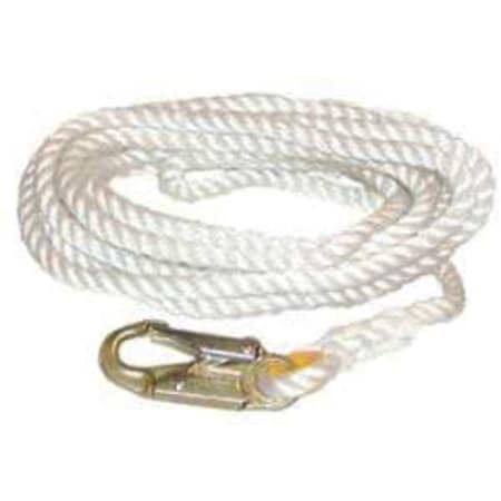 Miller Positioning Lanyard, 25 ft Length, Web Loop, Nylon, 1 Leg(s), 310 lb. Weight Capacity 198RLS-2-Z7/25FTWH