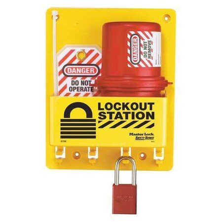 Master Lock Lockout Station, Electrical, Aluminum Lock S1745E1106