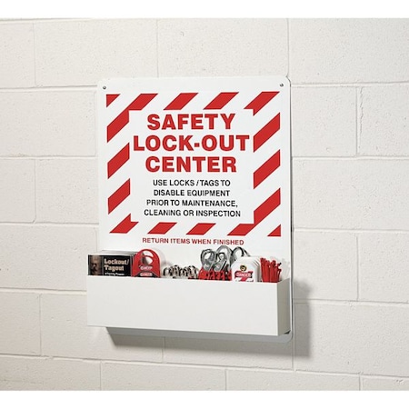 Accuform Lockout Station, Filled, 6 Steel Padlocks KST423