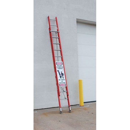 Accuform Ladder Climb Preventer, Danger, Aluminum, 13 1/4 in Width, 42 in Height KLB426