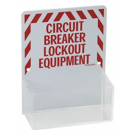 Brady Lockout Board, Unfilled, Red/White 3070