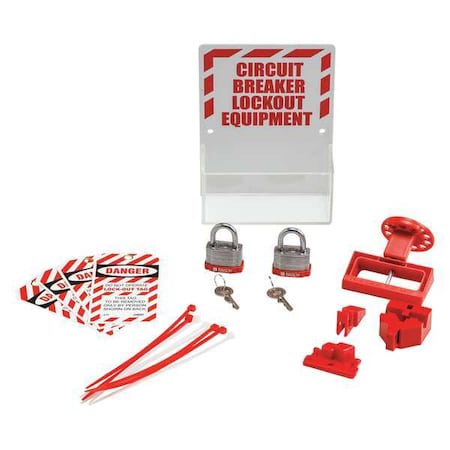 Brady Lockout Board, Red/White, Unfilled LKUCB