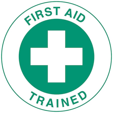 Brady HardHatLabel, Vinyl, Circle, White, PK4 42241