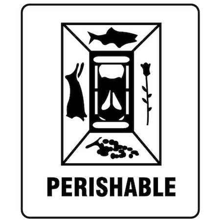 Stranco 3" x 4" White Shipping Labels, Perishable, Pk500 SHL-235-500