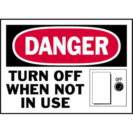 Brady Danger Label, Instruction, 5 In. W, PK5, 86149 86149