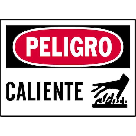 Brady Peligro, Peligro Caliente, 5 in W x 3 1/2 in H, Horizontal Rectangle, Polyester 86142