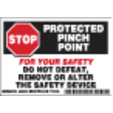 Brady Machine/Equipment Label, 3 1/2 in H x, 5 in W, Polyester 86225