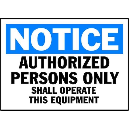 Brady Equipment Label, 3-1/2 In. H, 5 In. W, PK5, 86259 86259