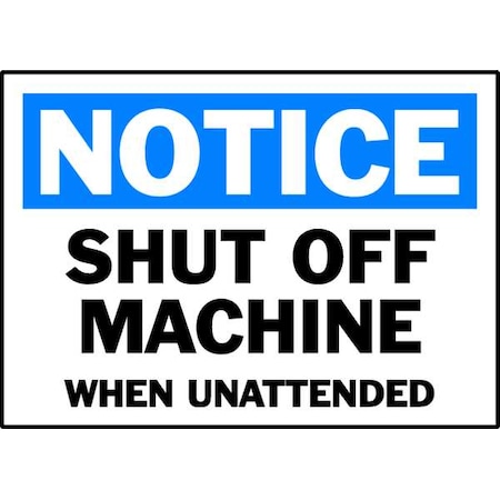 Brady Notice Label, Black, Blue/White, PK5 86206