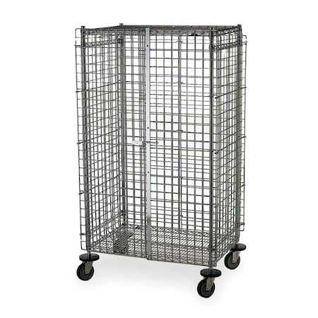 METRO Wire Security Cart with Adjustable Shelves 900 lb Capacity, 27 1/2 in W x 65 in L x 68 1/2 in H SEC56DC