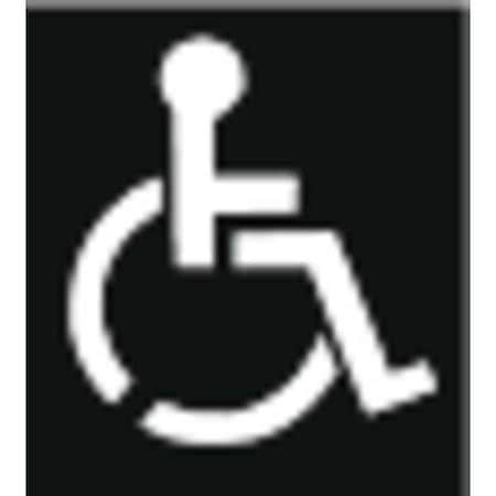 Zoro Select Traffic Stencil, Symbol, Handicap Symbol, 43 in Character Height, Not Applicable Font, Plastic 3W635