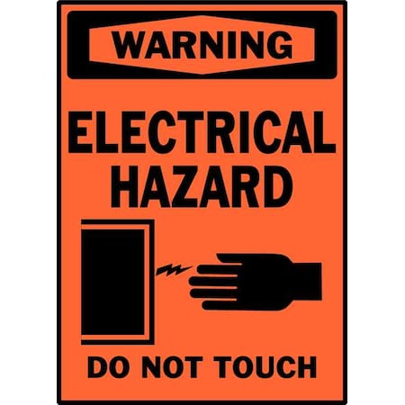 Brady Equipment Label, Black/Orange, PK5, 86236 86236