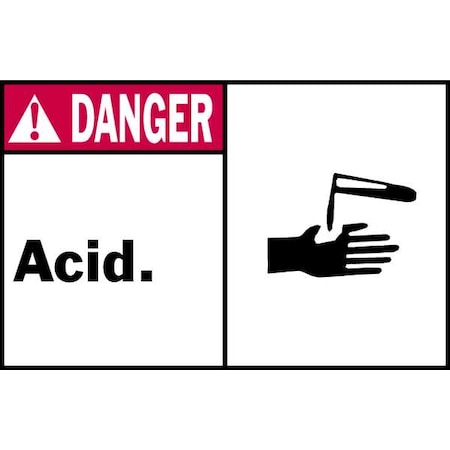Brady Danger Label, Instruction, 3-1/2 In. H, PK5 86787