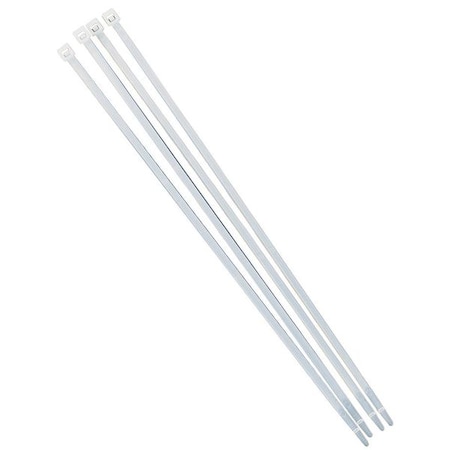 Brady Cable Tie, 7 in L, White, Nylon, 50 lb Strength, 100 PK 81762