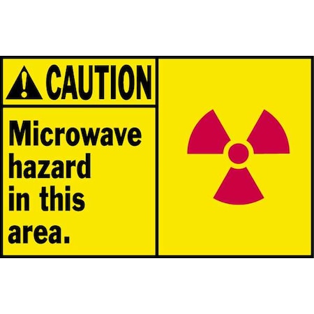 Brady Caution Label, Black, Pink/Yellow, PK5 86833