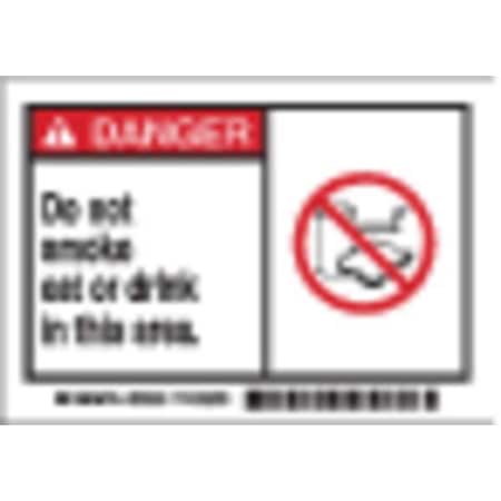 Brady Danger Label, Instruction, 3-1/2 In. H, PK5, 86899 86899