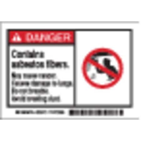 Brady Equipment Label, 3 1/2 in H, 5 in W, Polyester, Horizontal Rectangle, English, 86913, PK5 86913