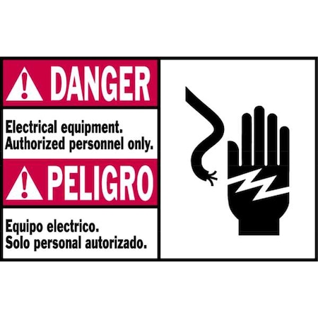 Brady Danger Label, Instruction, 5 In. W, PK5, 86876 86876