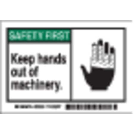 Brady Equipment Label, 5 In. W, English, PK5 86890