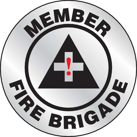 Accuform Hard Hat Label, Vinyl, Circle, Silver LHTL602