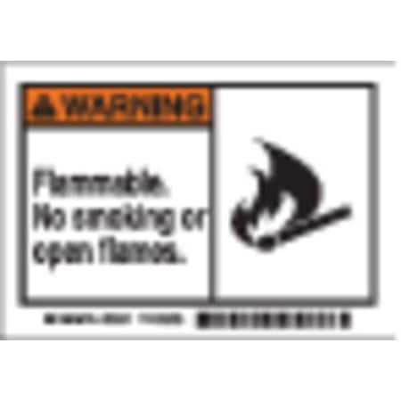 Brady Equipment Label, 3 1/2 in Height, 5 in Width, Polyester, Horizontal Rectangle, English 86901