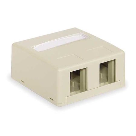 Hubbell Premise Wiring Surface Housing 2 Port HSB2EI