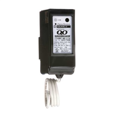 Square D Surge Protection Device, 1 Phase, 120/240V AC, 2 Poles, 3 Wires QO2175SB