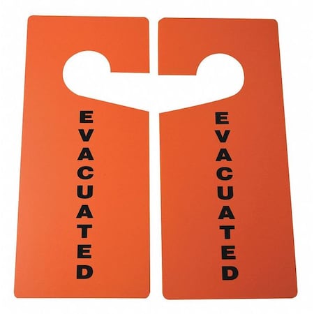 Zoro Select Door Knob Hanger Tag, Information, Plastic, 9 in H x 4 in W, Orange, Rectangle, 10 PK 3XCX9