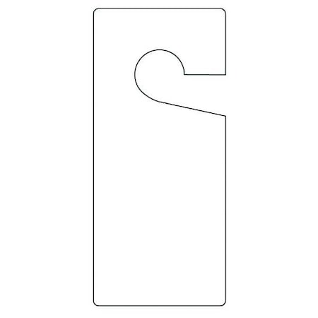 Accuform Tag, Blank, Plastic, 9 in H x 4 in W, White, Rectangle, 10 PK TAD835