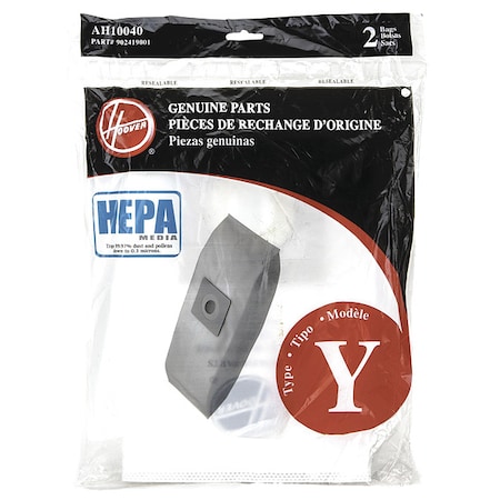 Hoover Vacuum Bag, 2 PK AH10040