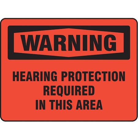 Brady 20984LS, "Hearing Protection Required" Warning Label (Pack of 4 pcs)