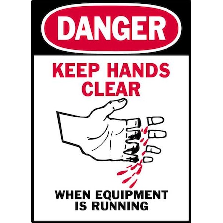 Brady Danger Label, Instruction, 3-1/2 In. H, PK5, 86263 86263