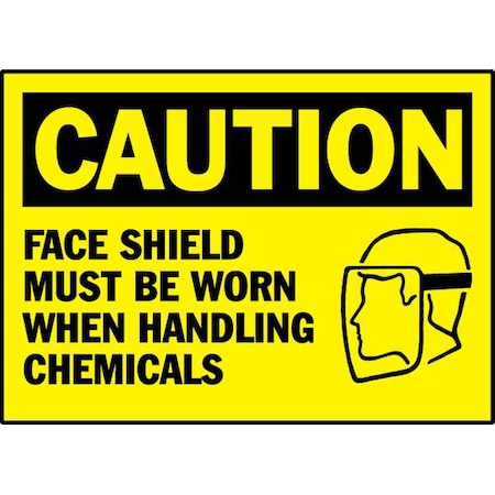 Brady Equipment Label, Black/Yellow, PK5, 86181 86181