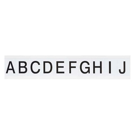 Brady LetterLabelSet, 1-1/2inH, 1-1/8inW, PK25 9713-LTR KIT
