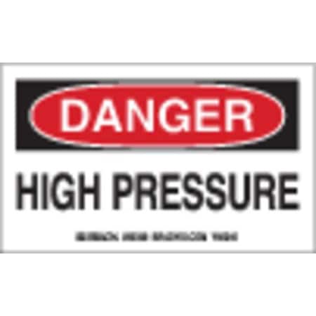 Brady Gas Cylinder Label, 3 In. H, 5 In. W, PK10, 60309 60309