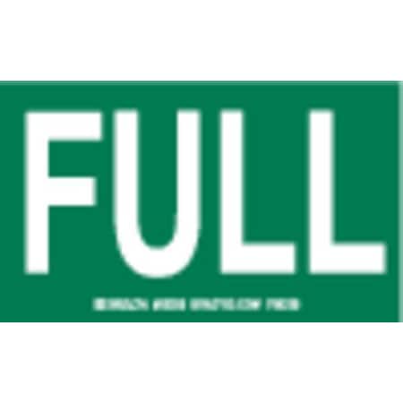 Brady Gas Cylinder Label, 3 In. H, 5 In. W, PK10, 60308 60308