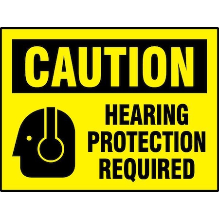 Brady Caution Label, 3 1/2 in Height, 5 in Width, Reflective Sheeting, Horizontal Rectangle, English 27409LS