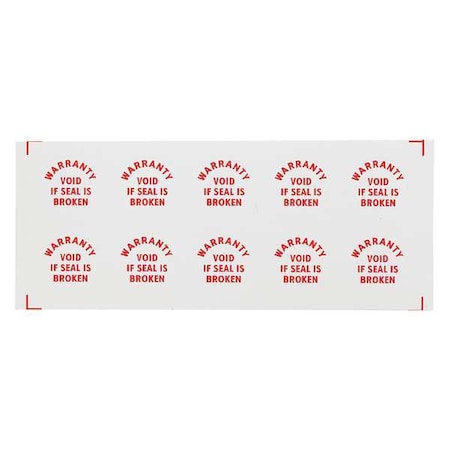 Electromark CalibrationLabel, Red/White, Vinyl, PK200 Y604699
