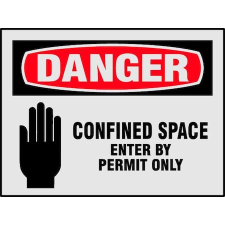 Brady Danger Label, 3-1/2 In. H, 5 In. W, PK8, 27417LS 27417LS